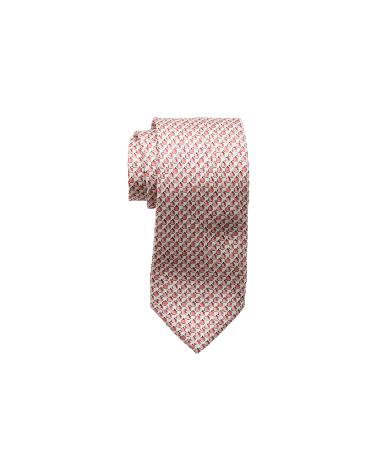 Silk tie with a fine pattern, pink