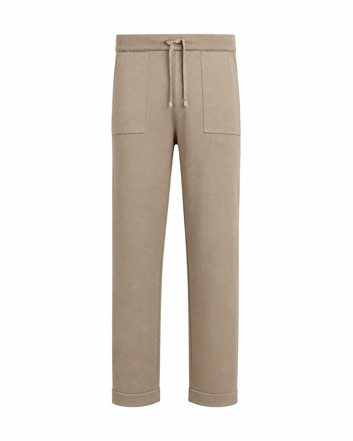Trackpants Cotton Crepe Knit Relaxed Slim