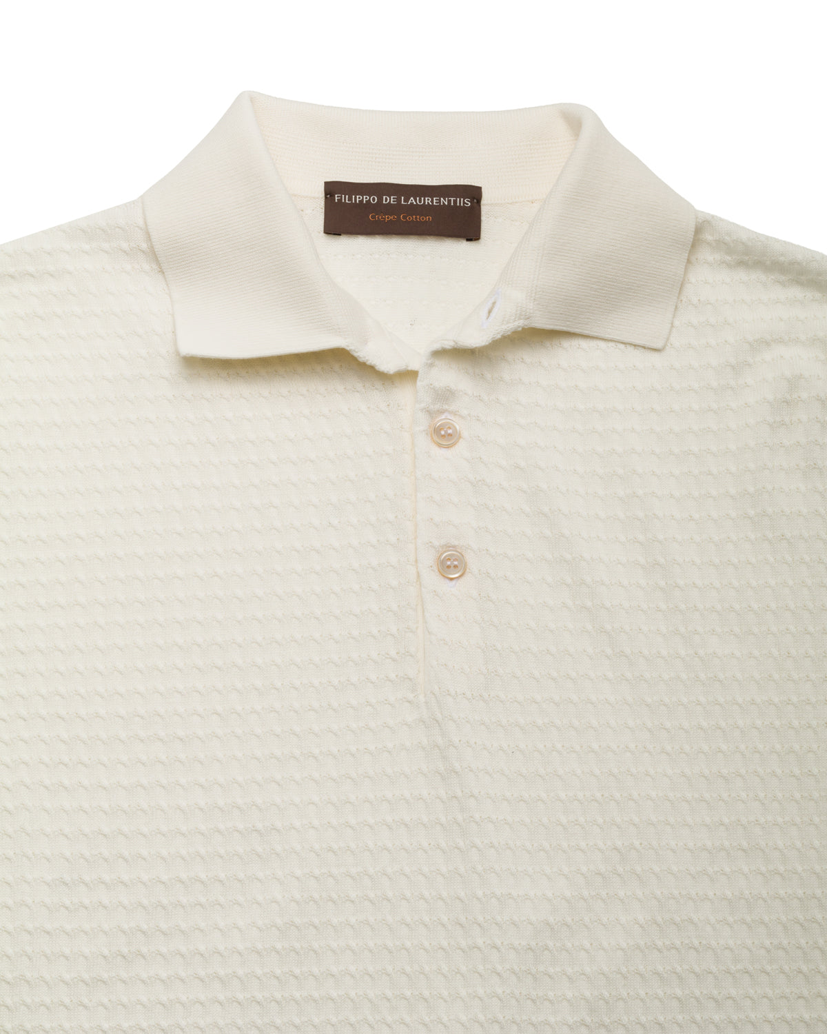 Cotton crepe polo relaxed slim