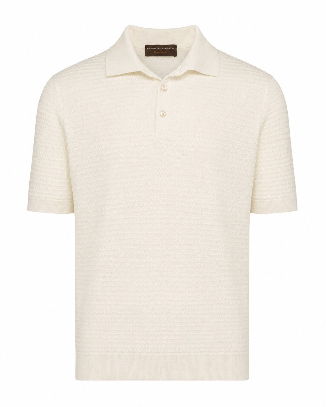 Cotton crepe polo relaxed slim