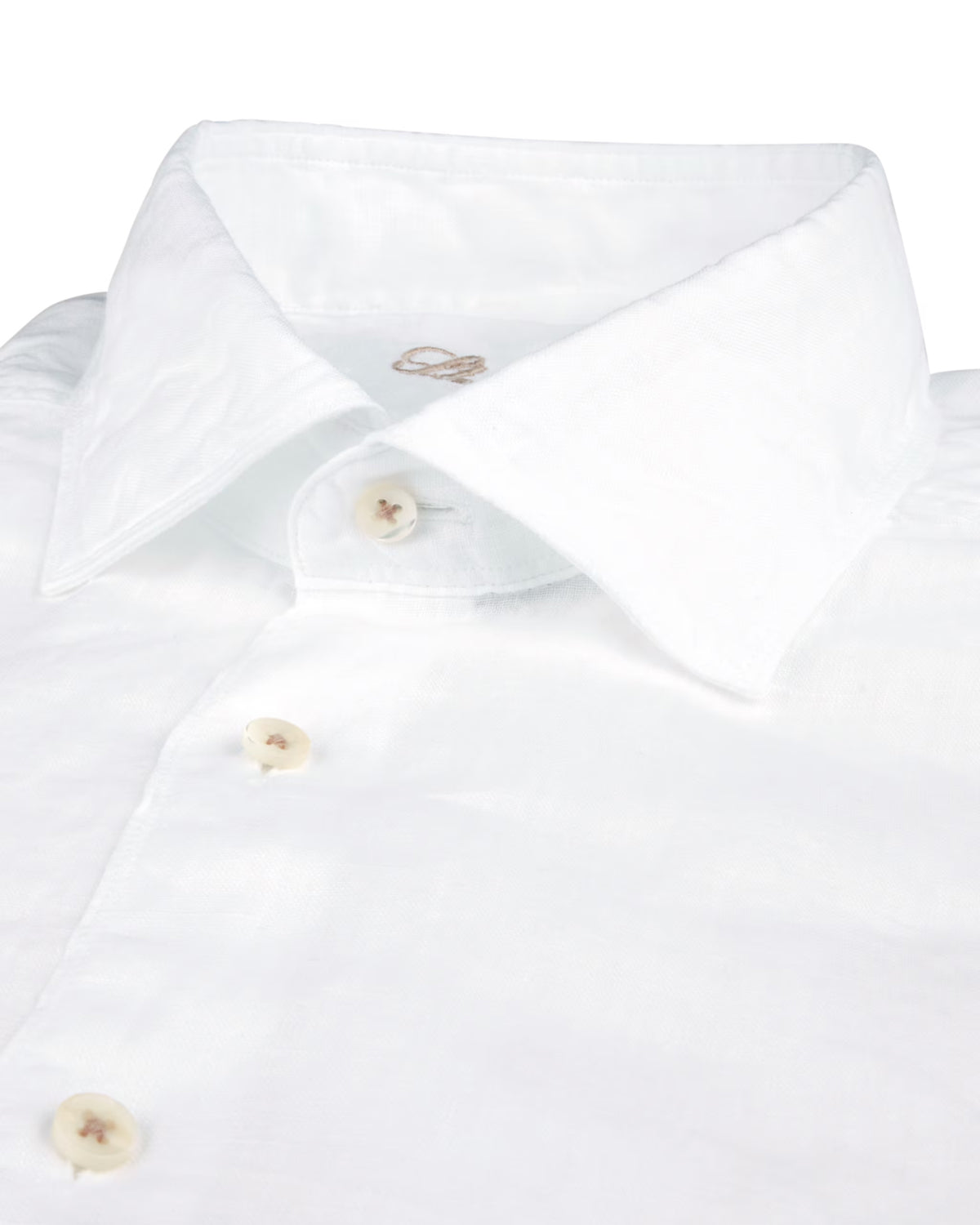 Linen shirt, white, fitted body