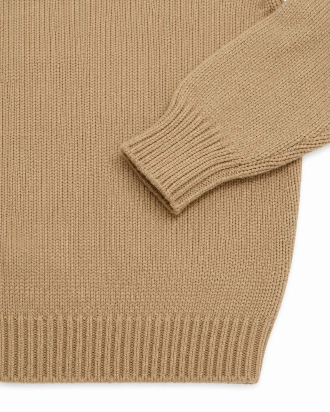 Chunky knit cashmere crew neck jumper REGULAR FIT