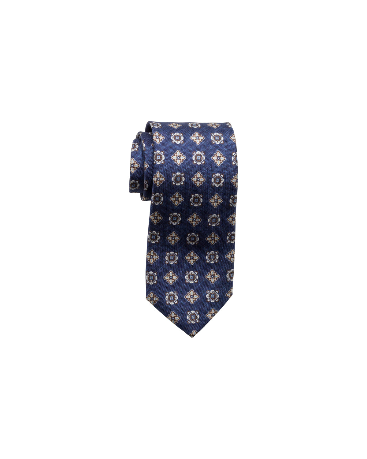 Silk tie, finely patterned, blue