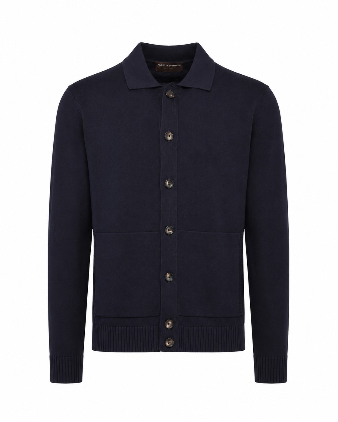 Shirtjacket Baumwollkrepp Strick Relaxed Slim