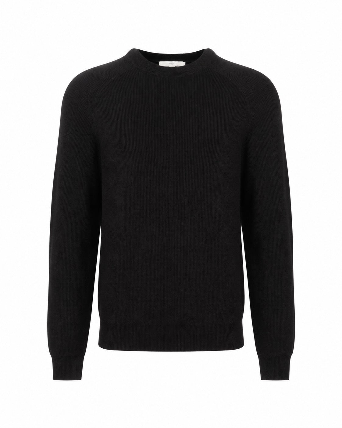 Schwarzer Raglanpullover aus Kaschmir