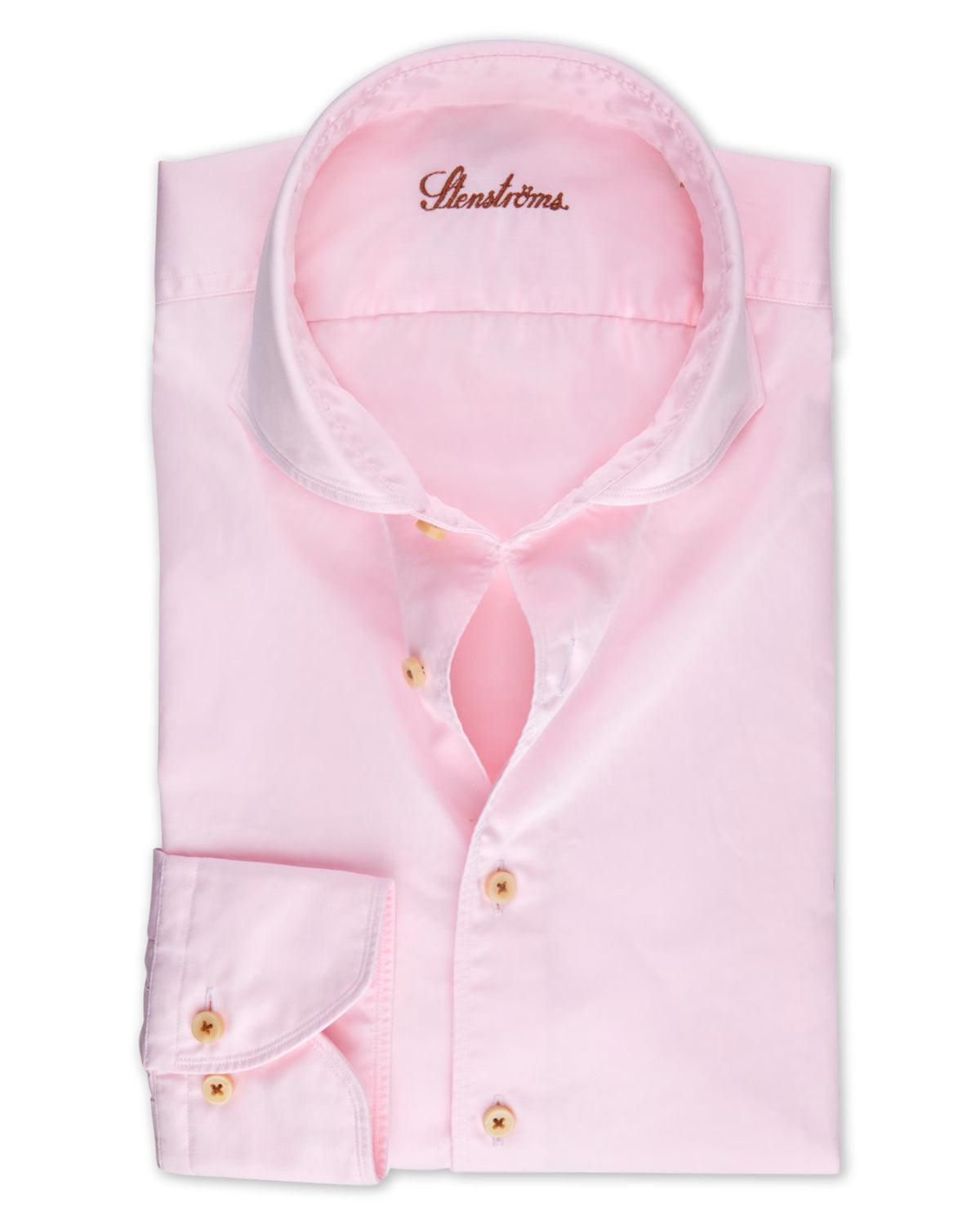 Pink slimline twill shirt