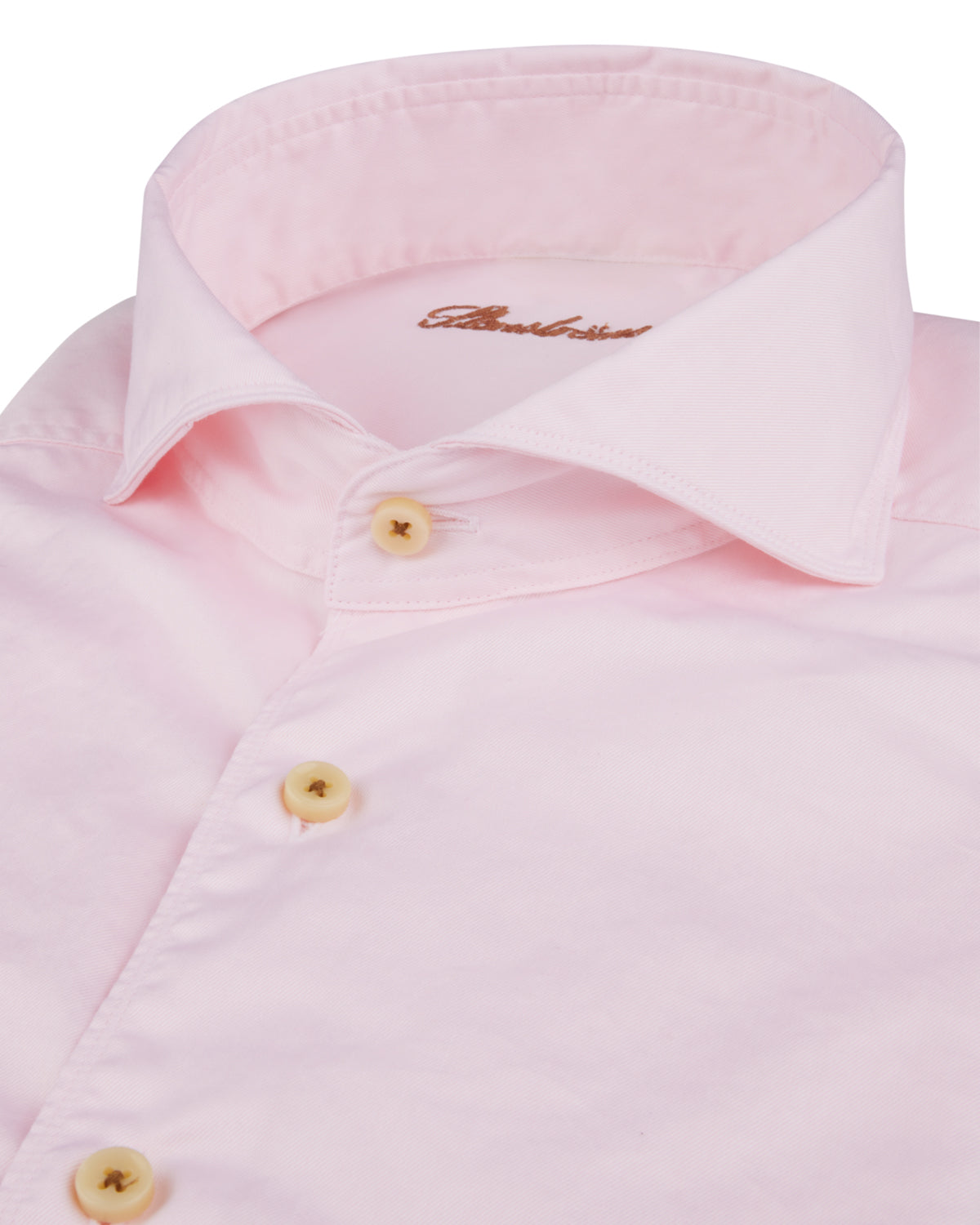 Pink slimline twill shirt