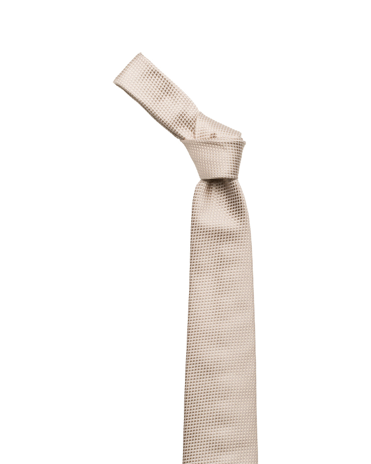 Seidenkrawatte fein gemustert Beige