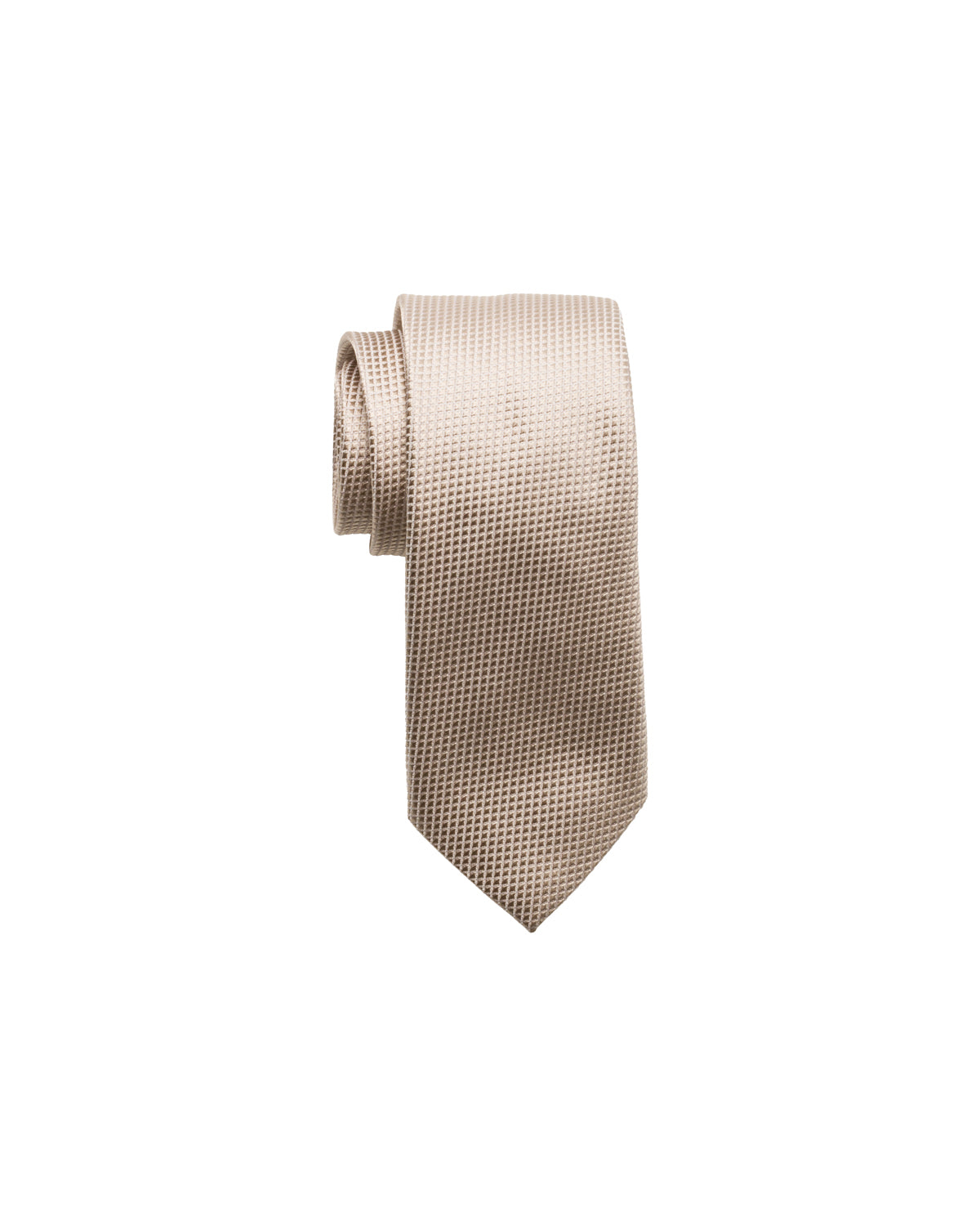 Seidenkrawatte fein gemustert Beige