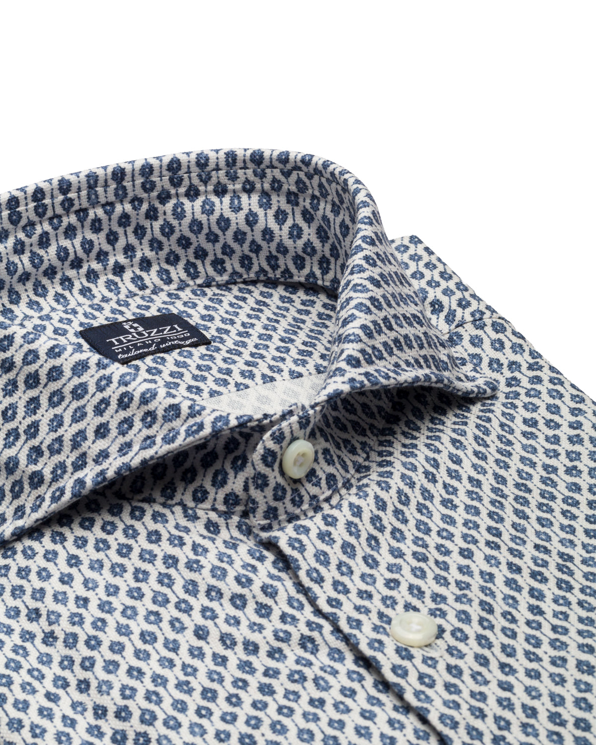 Baumwollhemd Allover Muster Slim Fit