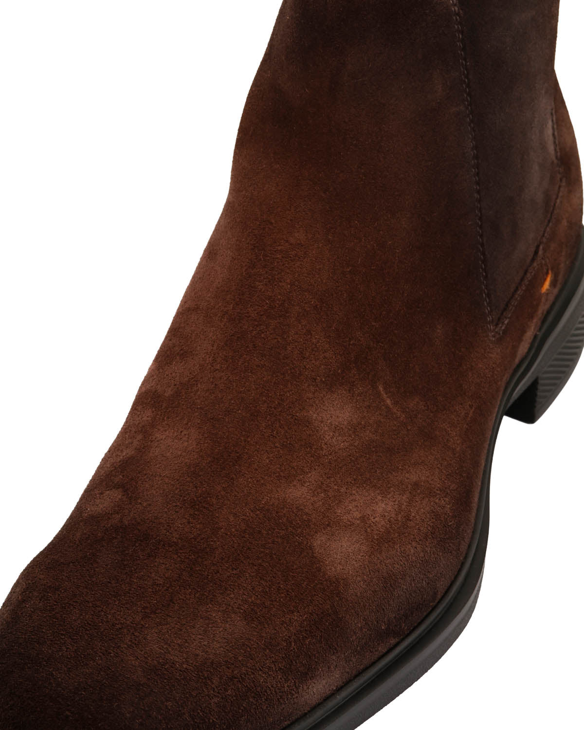 Ultraleichter Chelsea Boot aus Veloursleder in Dunkelbraun