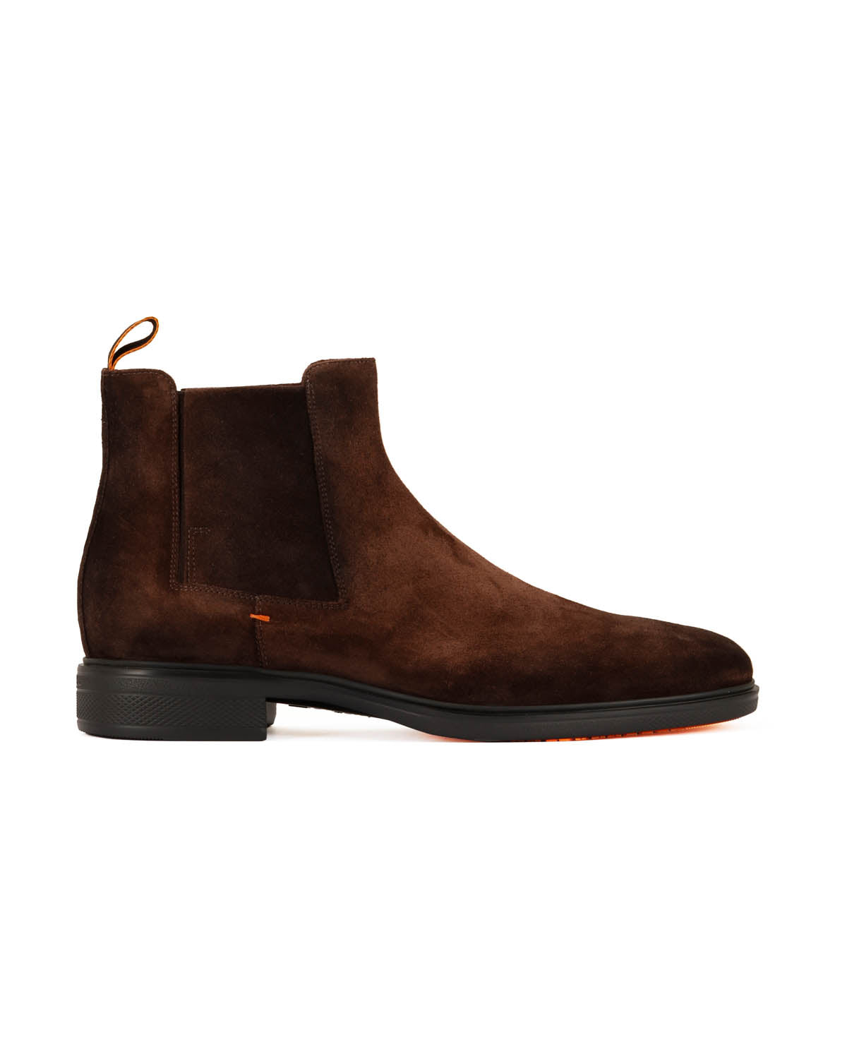 Ultraleichter Chelsea Boot aus Veloursleder in Dunkelbraun
