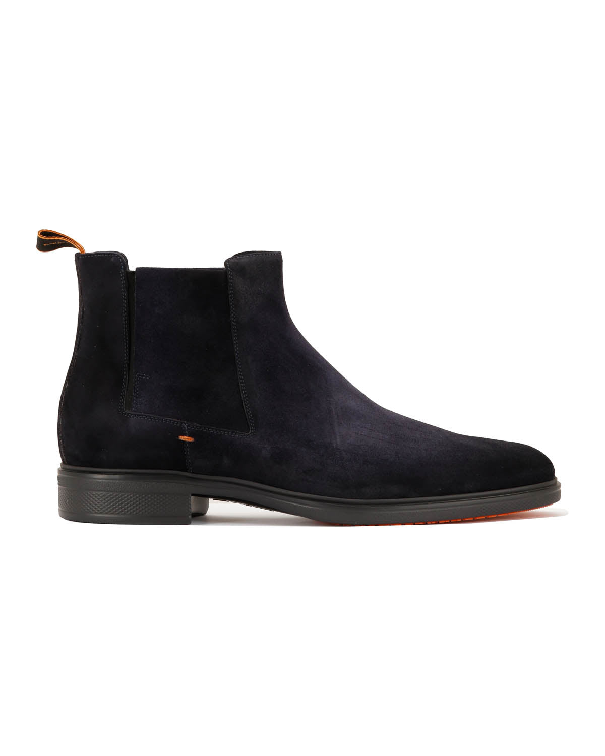 Ultraleichter Chelsea Boot aus Veloursleder in Dunkelblau