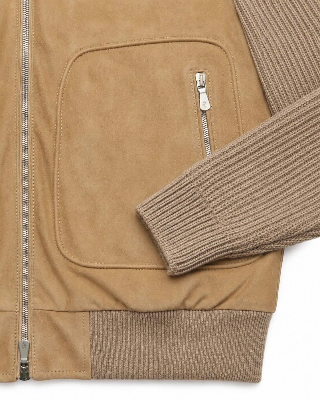 Veloursleder-Blouson aus Ziegenleder