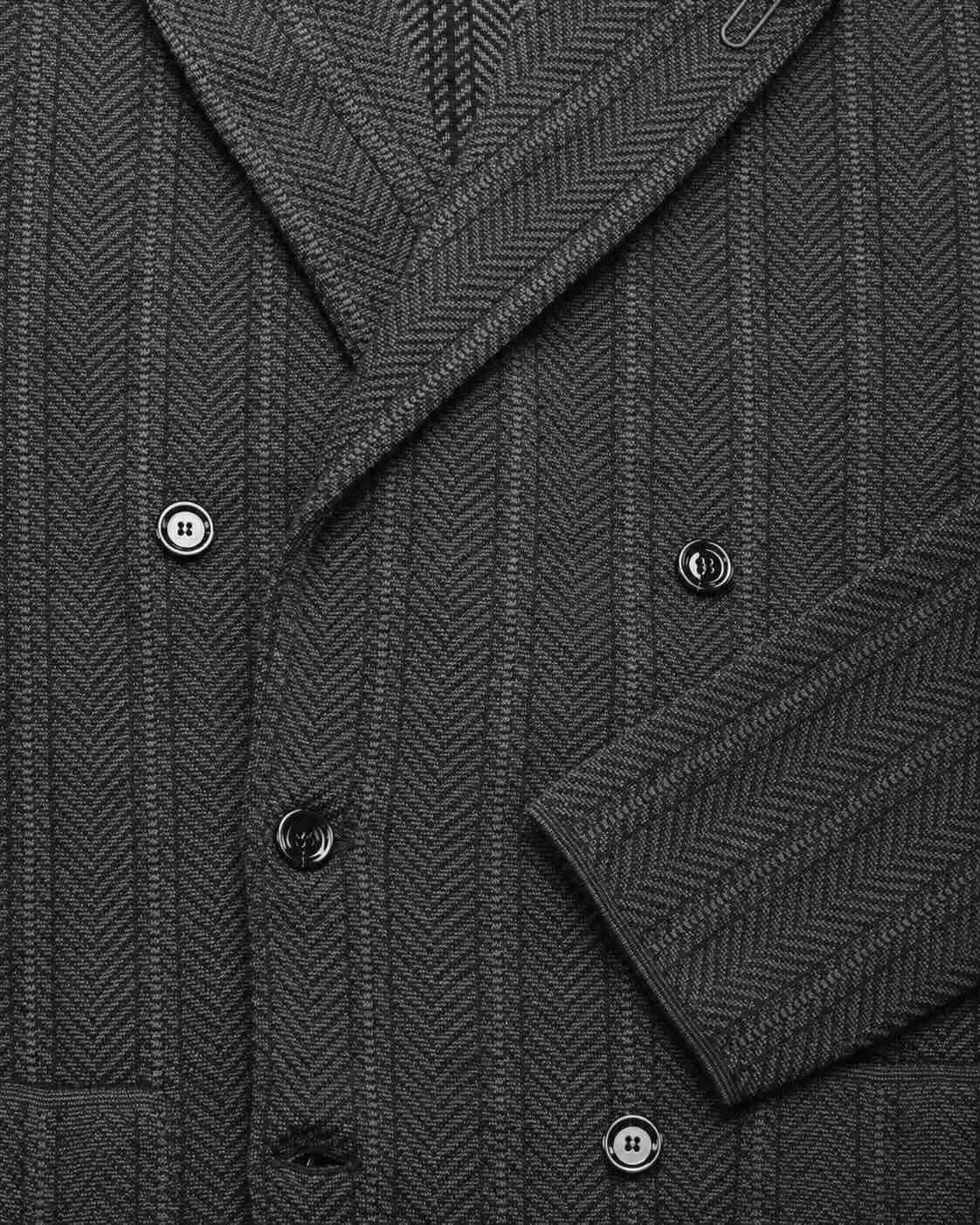 Double-breasted virgin wool blazer