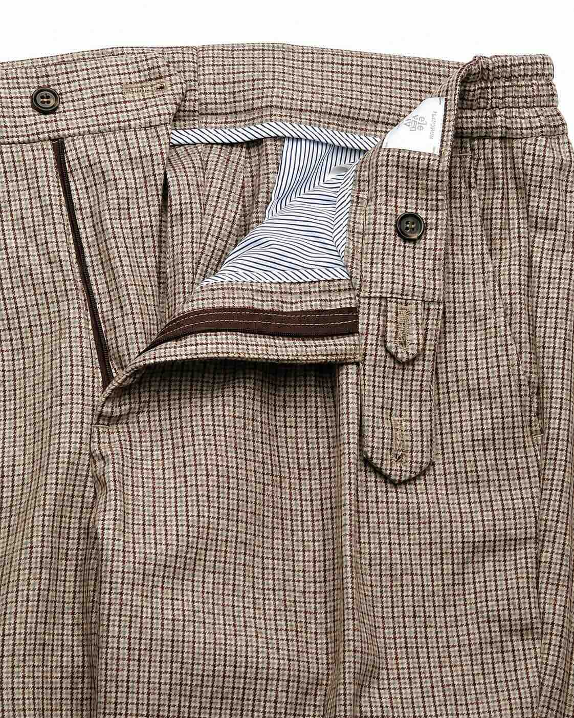 Hose mit Bundfalte aus Wolle und Kaschmir