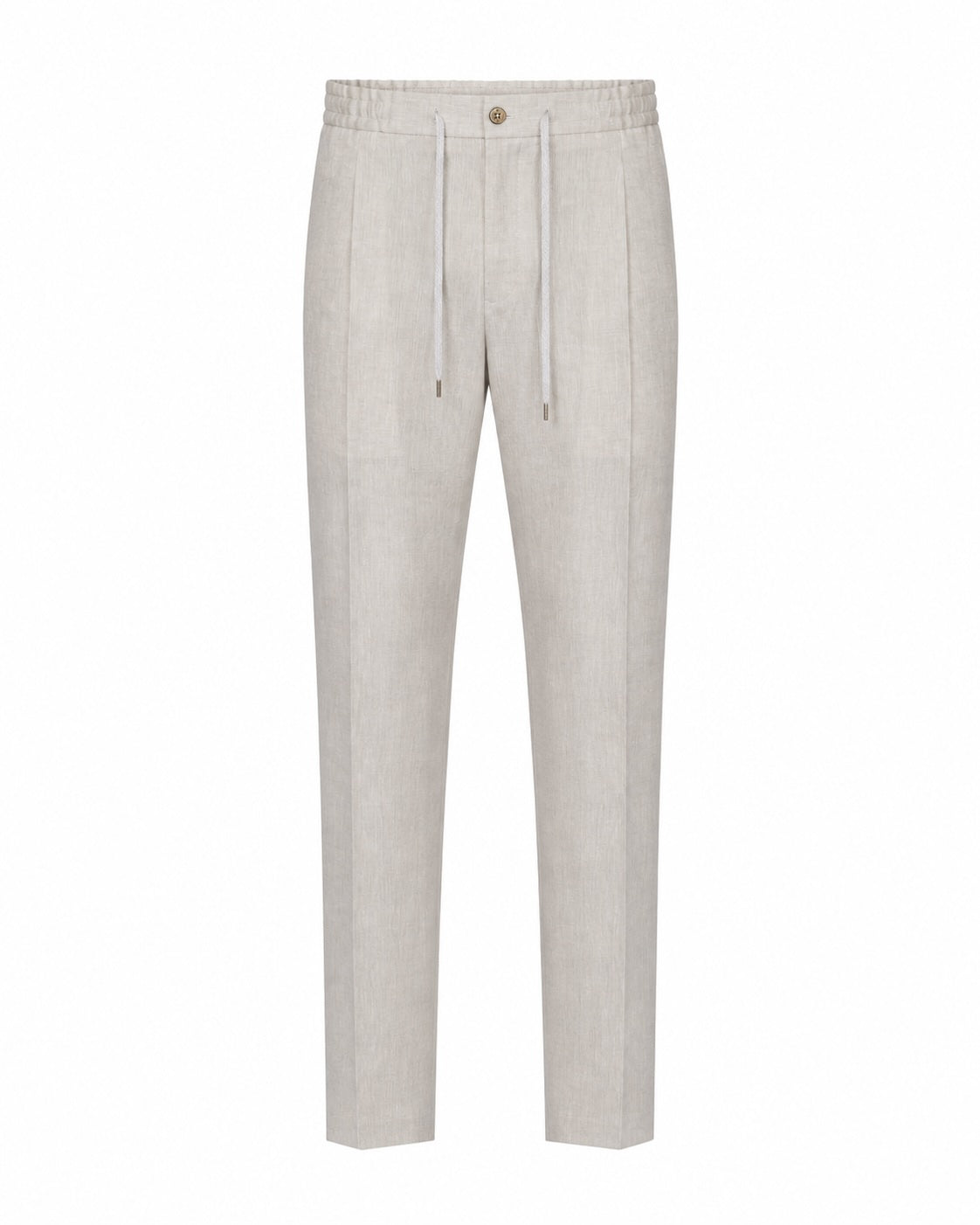 Leinen Jogpants Slim Fit Bundfalte
