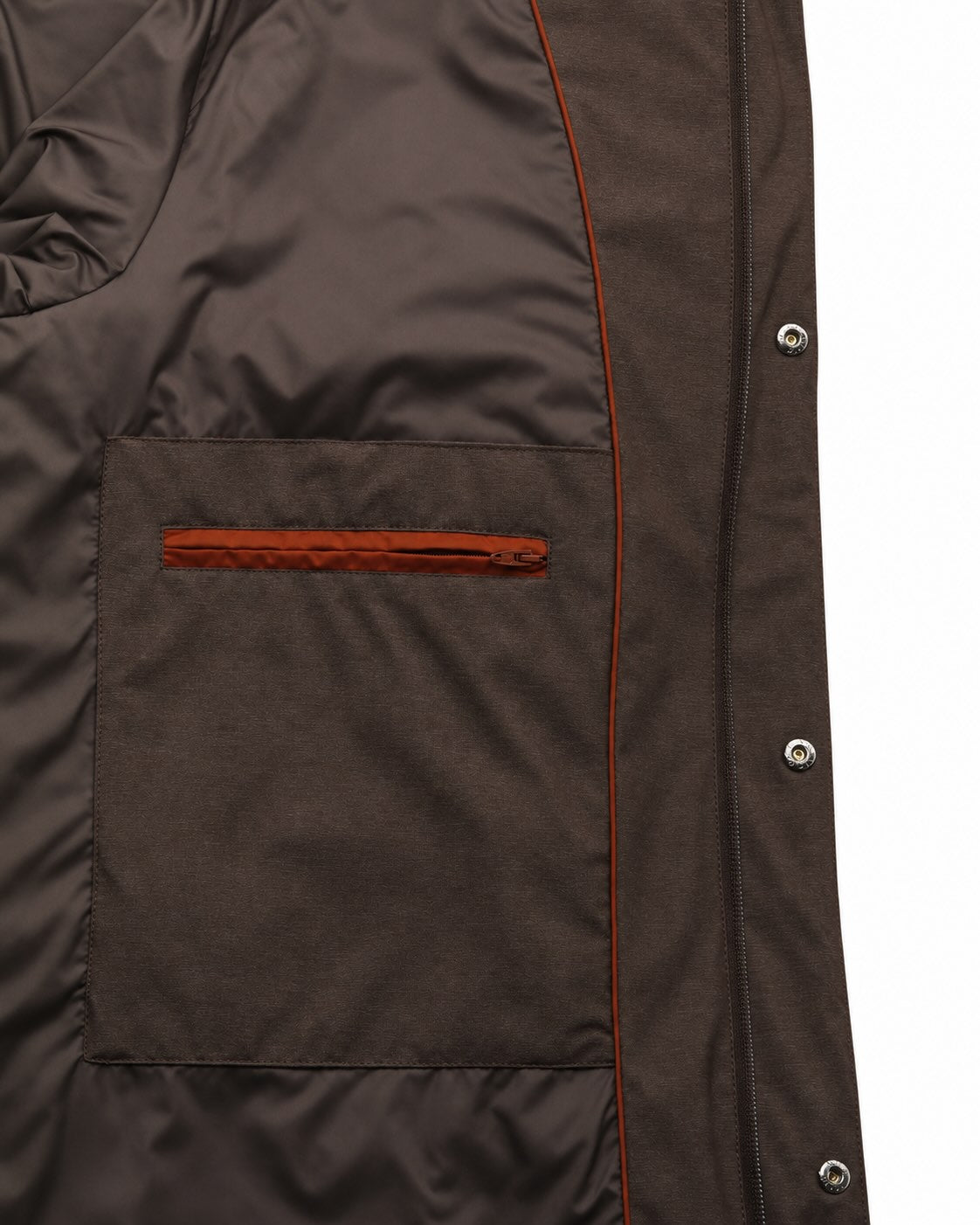 Langjacke mit Kapuze in Braun
