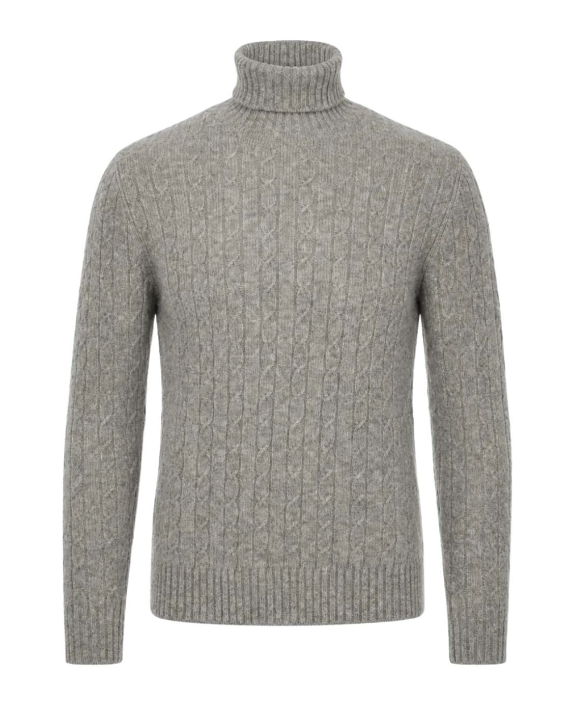 Strickpullover aus Kaschmir und Seide in Grau