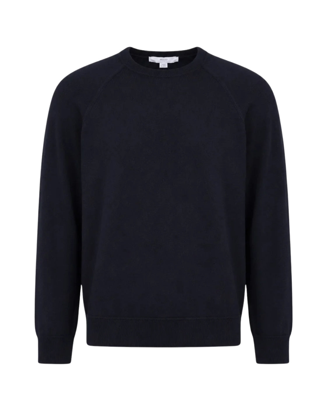 Dunkelblauer Kaschmirpullover mit Raglanärmeln