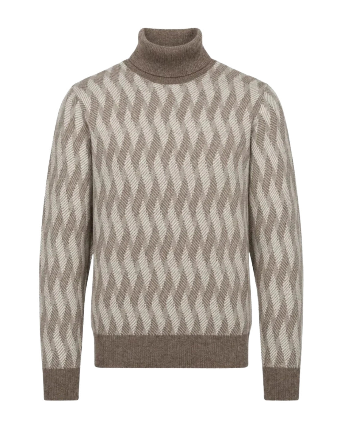 Rollkragenpullover aus Wolle und Kaschmir im Slim Fit