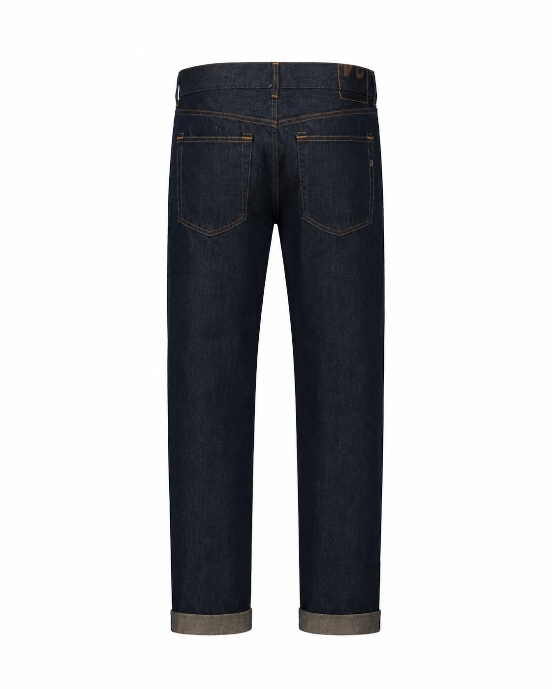 Raw denim jeans straight leg made of cotton