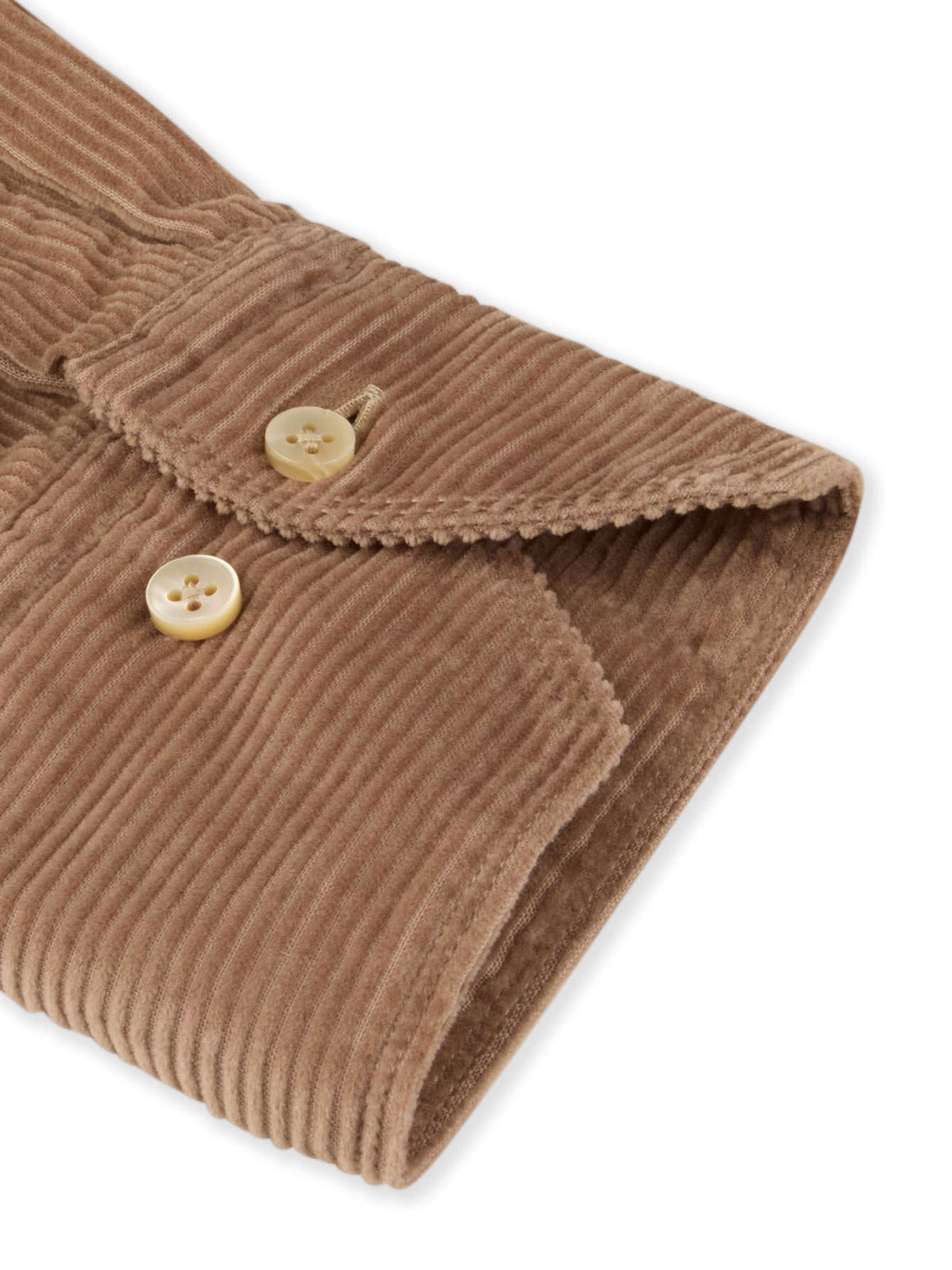 Beige Cotton Corduroy Shirt
