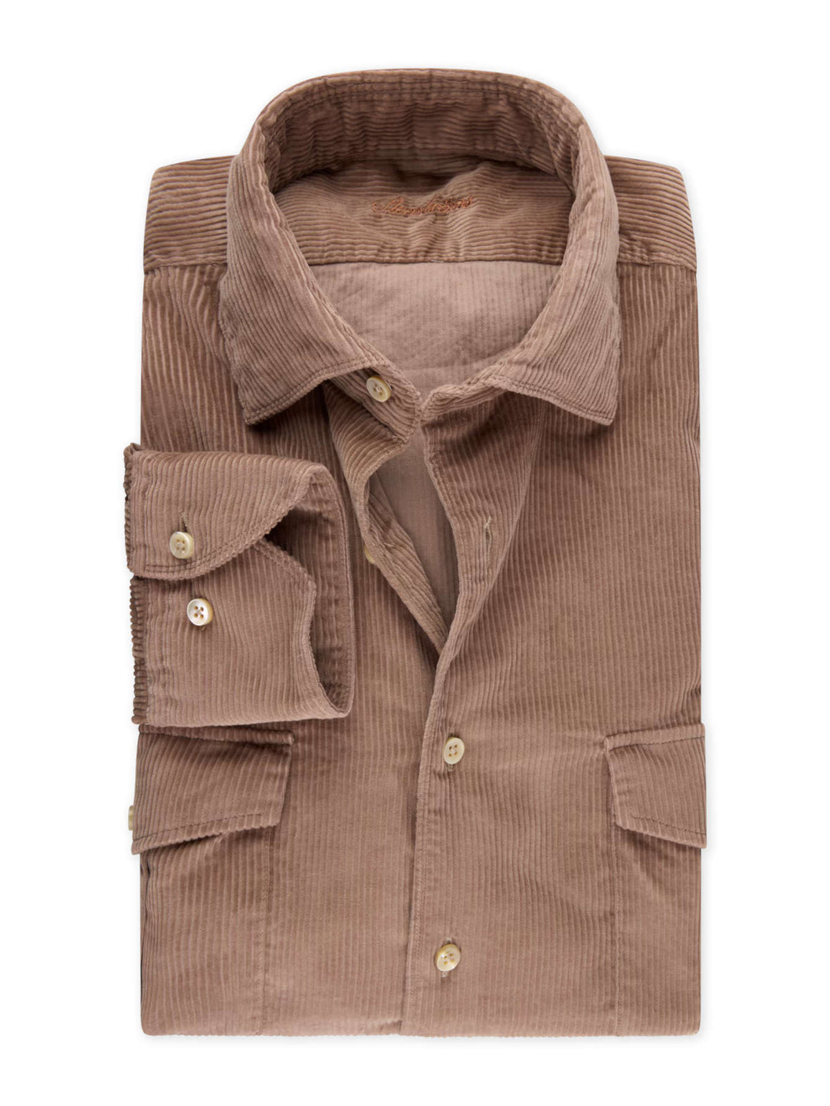 Beige Cotton Corduroy Shirt