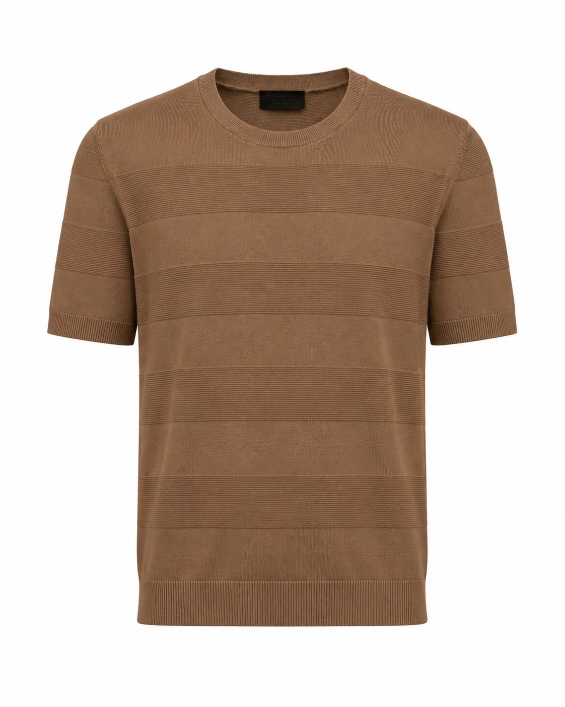 Cotton T-shirt, textured, relaxed fit