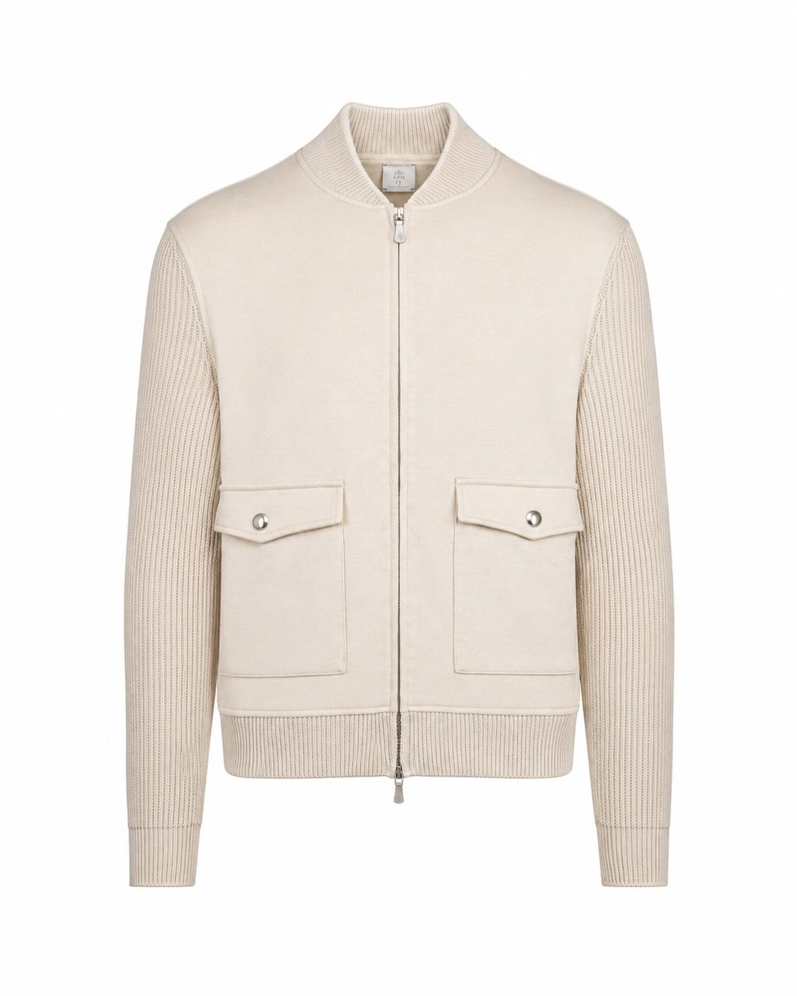 Baumwolle-Leinen Bomberjacke Slim Fit