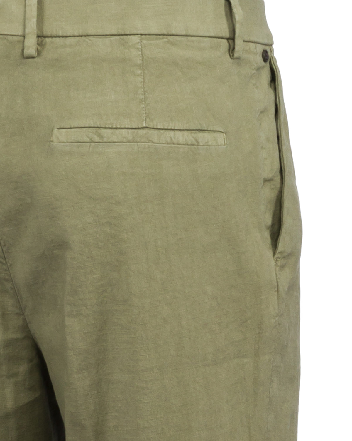 Silvio Hose Baumwolle Leinen Relaxed Fit mit Bundfalte