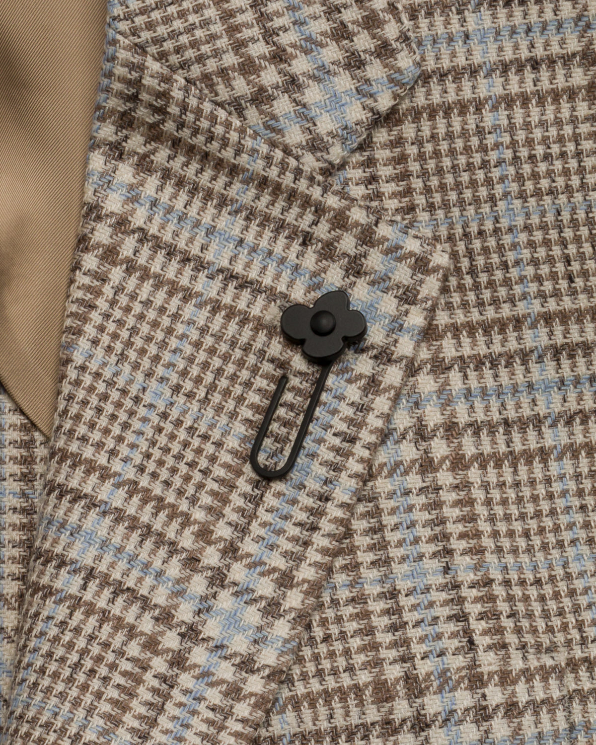 Sakko Baumwolle Leinen Prince of Wales Slim Fit