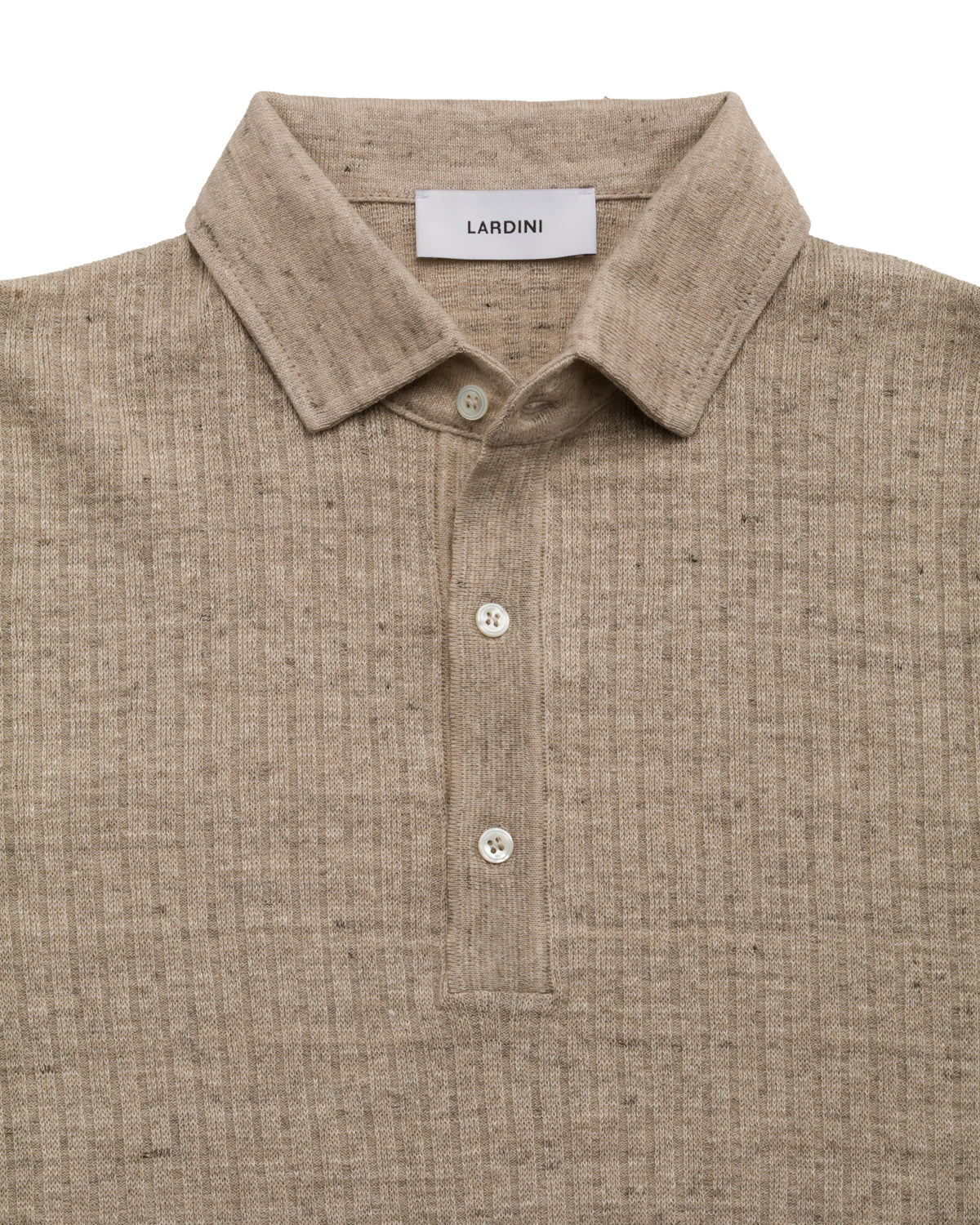 Strickpolo Leinen Baumwolle Slim Fit