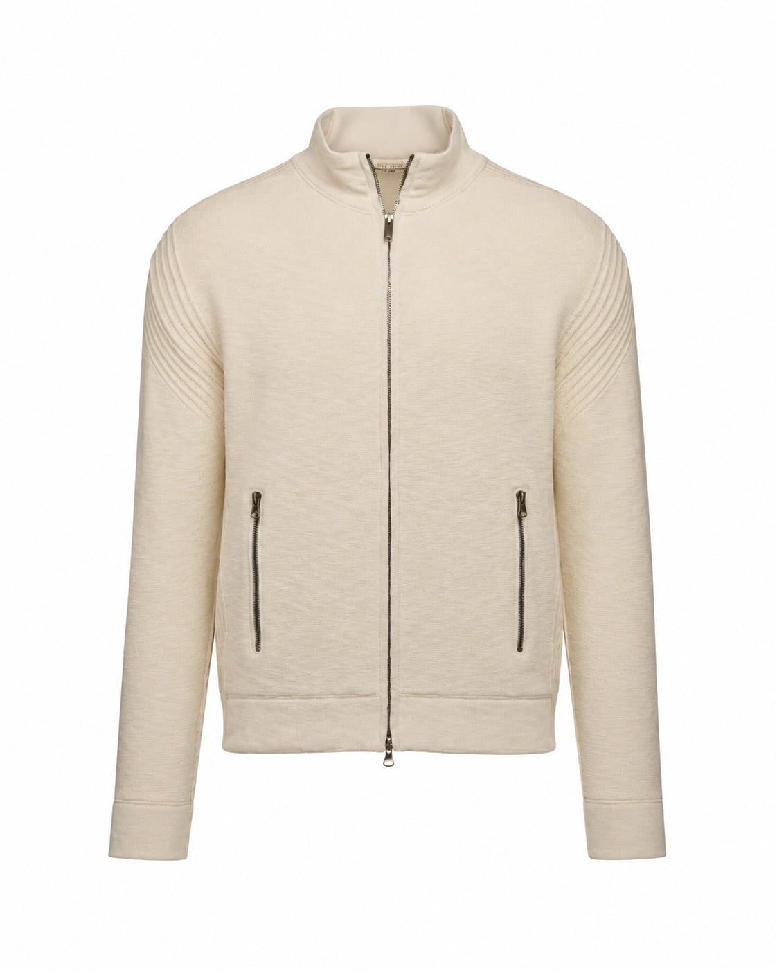 Baumwollstrick Weste Bomberstil Slim Fit