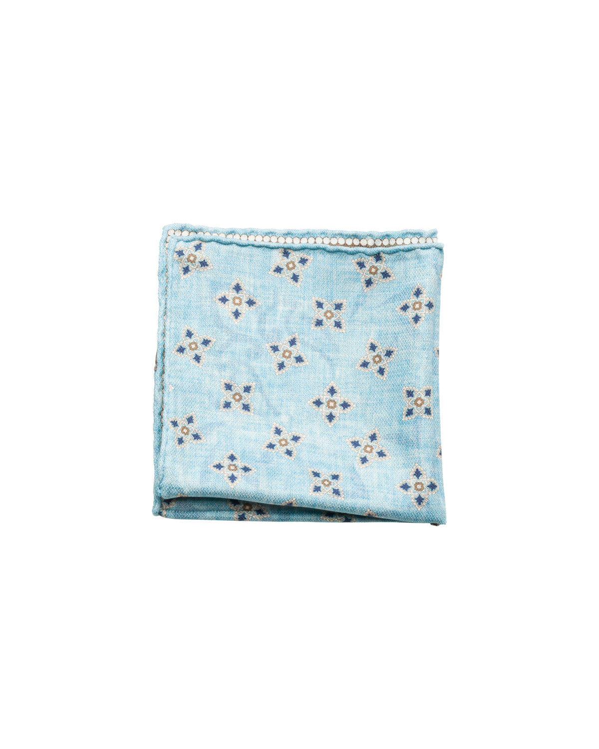Silk pocket square, double-sided, hand-rolled
