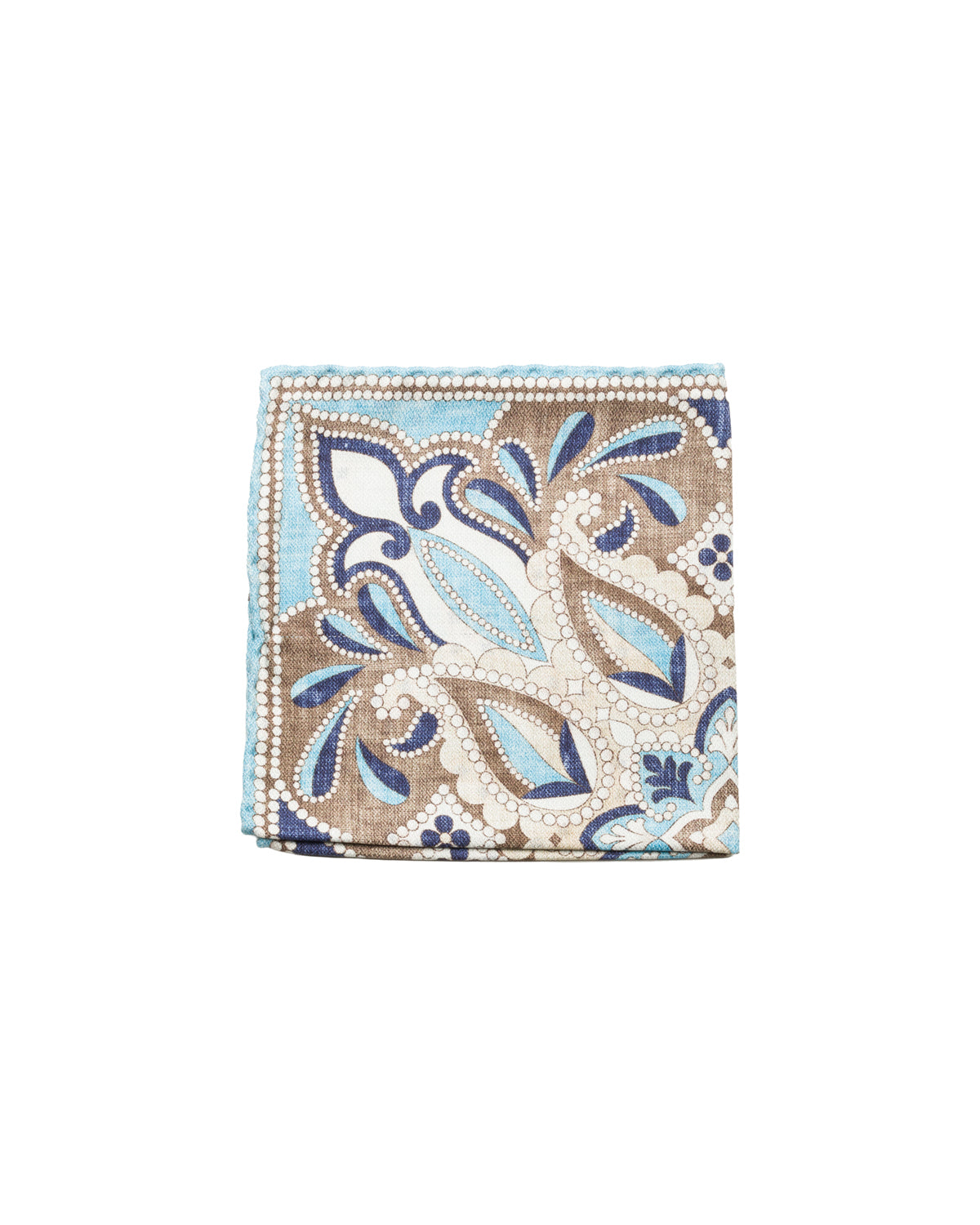 Silk pocket square, double-sided, hand-rolled