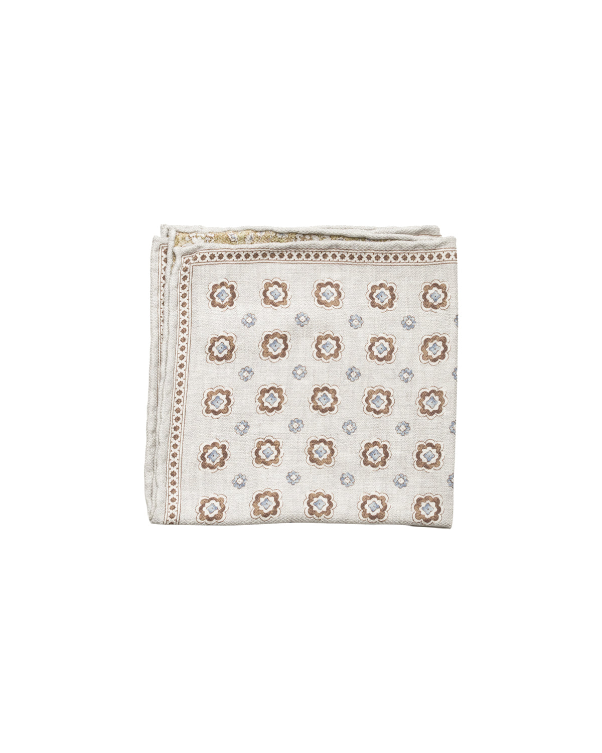 Silk pocket square, double-sided, hand-rolled