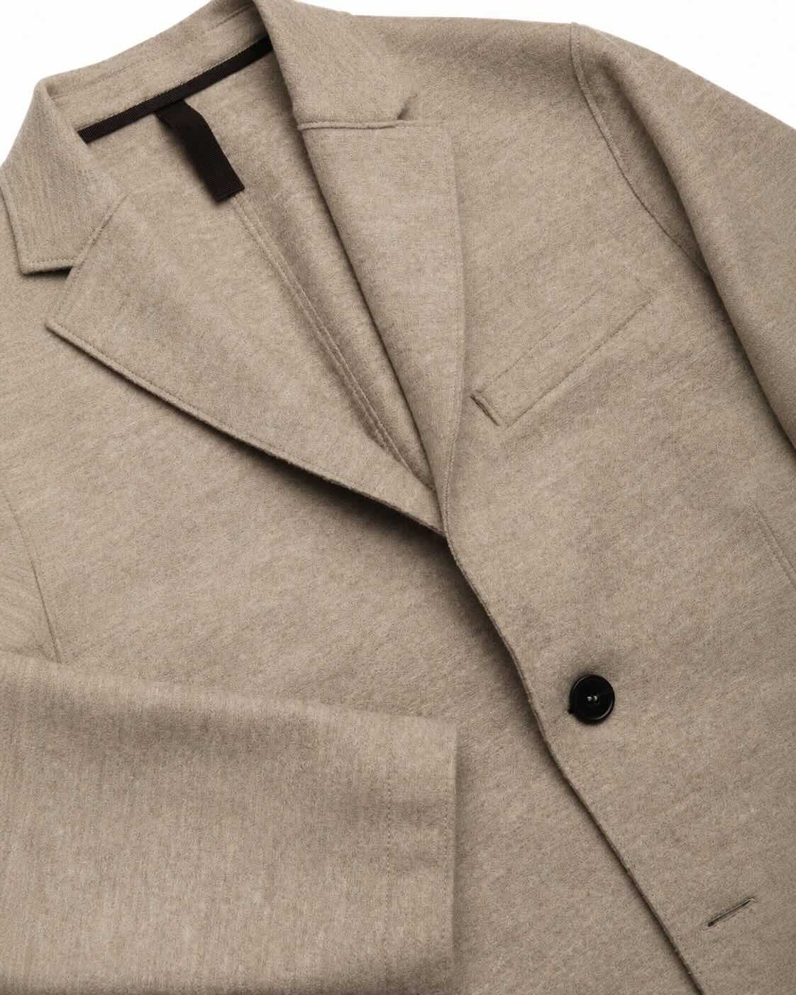 Ungefüttertes Schurwollsakko in Beige