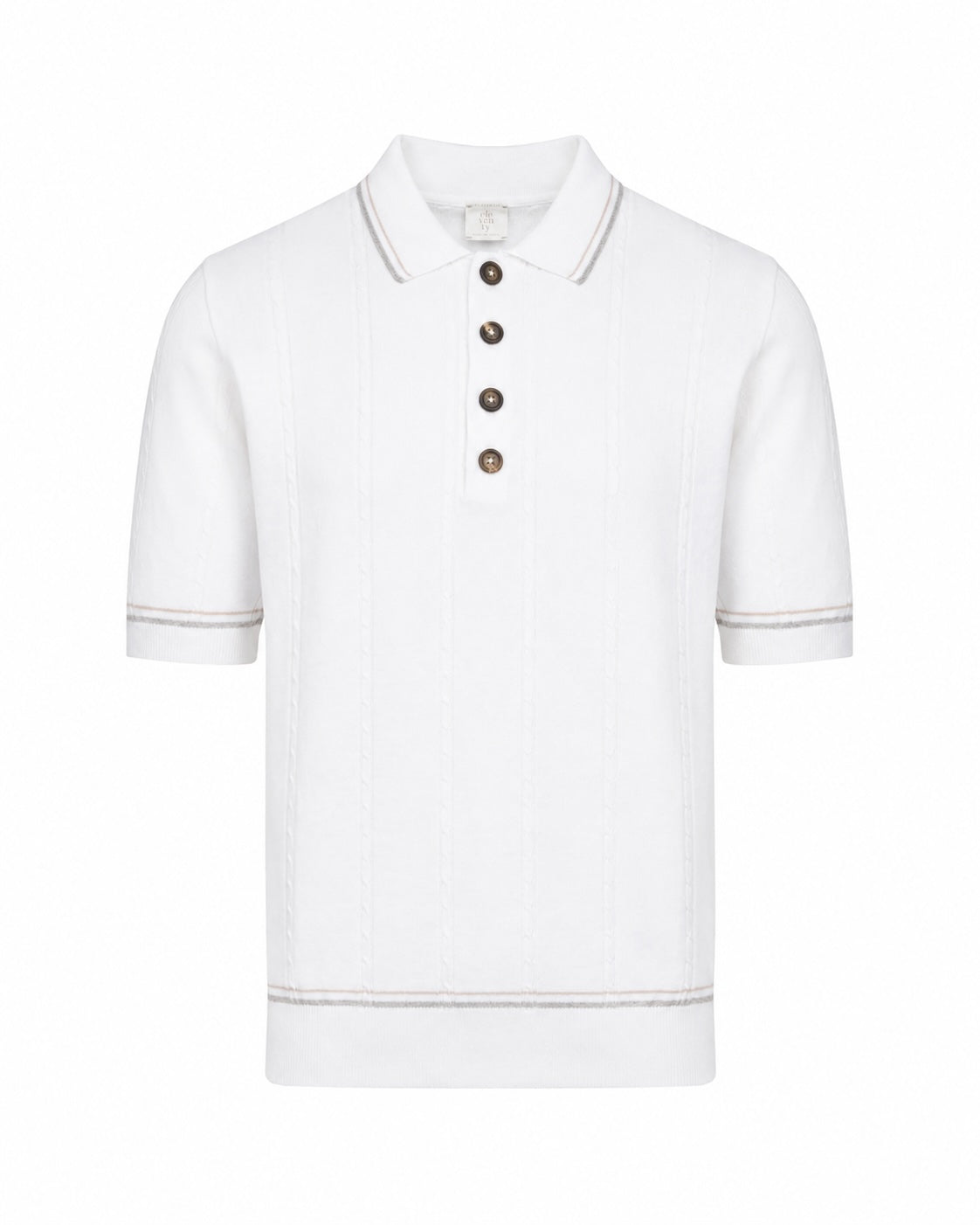 Baumwolle-Leinen Poloshirt Slim Fit