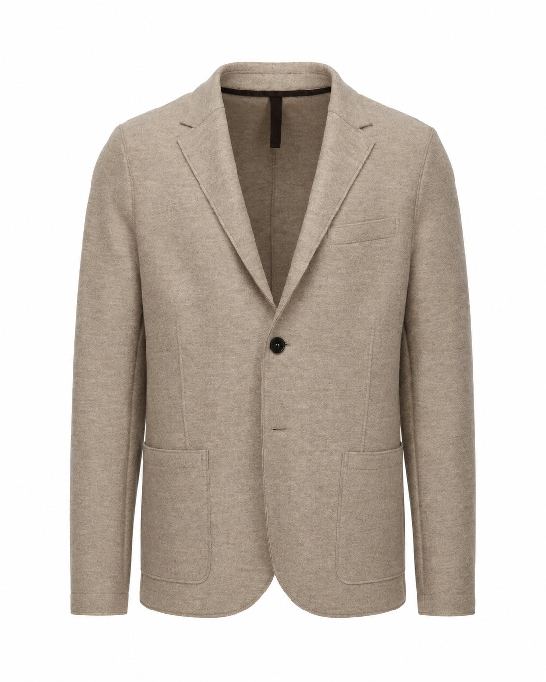 Ungefüttertes Schurwollsakko in Beige