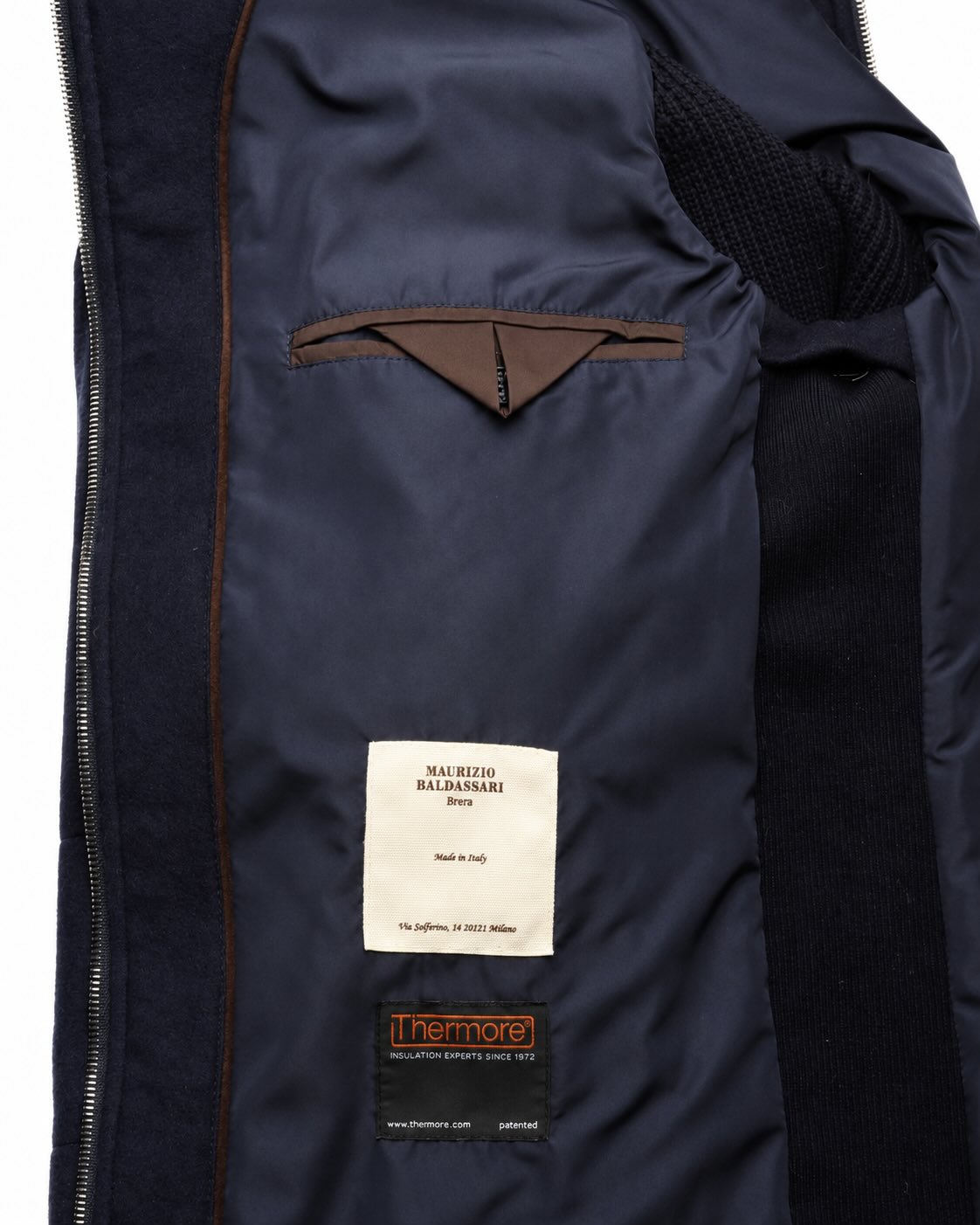 Dunkelblauer Blouson aus Schurwolle im Slim Fit