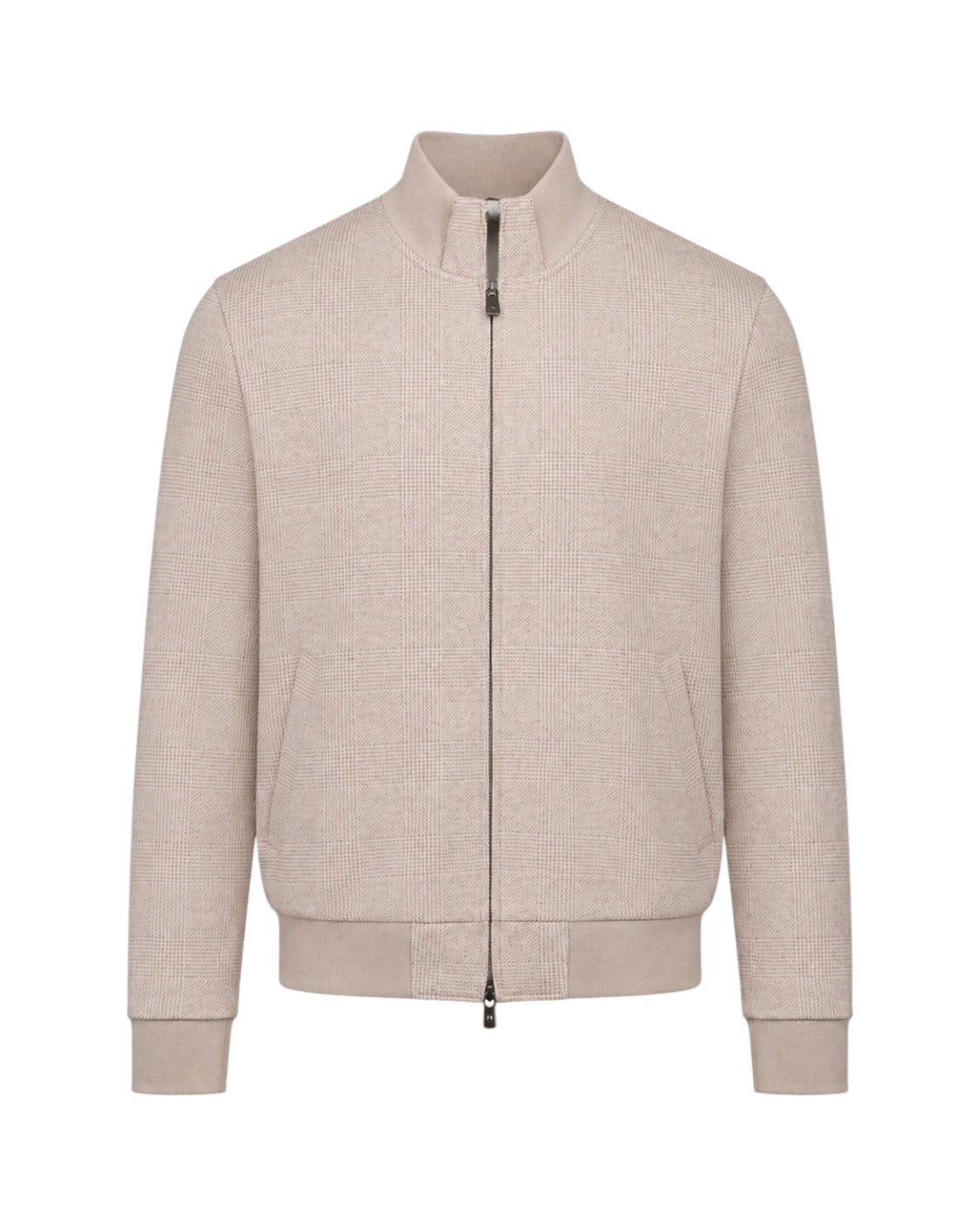 Sweatweste Glencheck Baumwolle Slim Fit