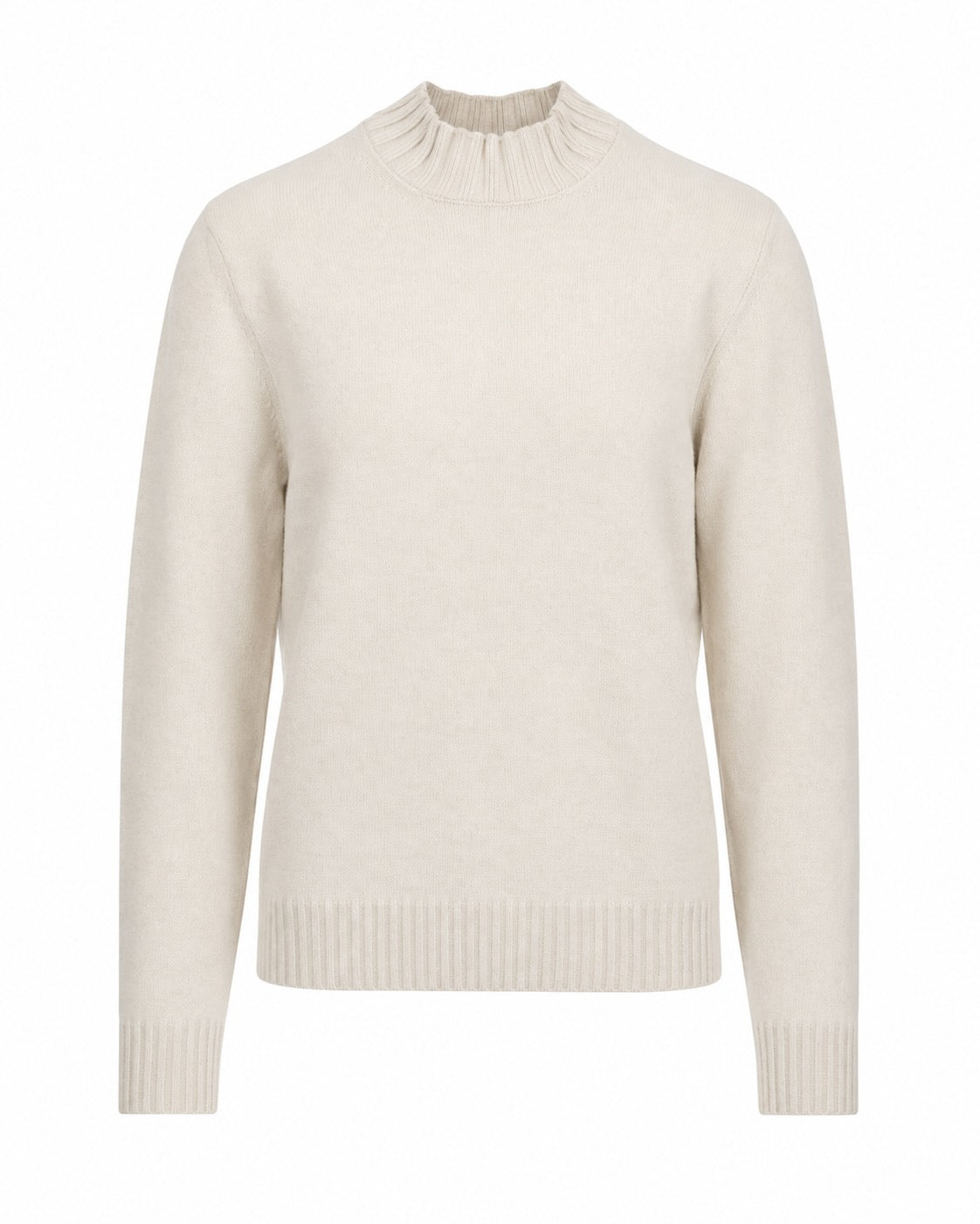 Feinstrick-Langarm-Poloshirt aus Wolle