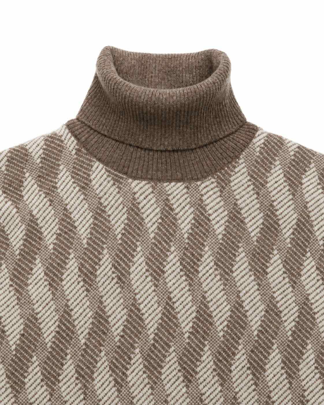 Rollkragenpullover aus Wolle und Kaschmir im Slim Fit