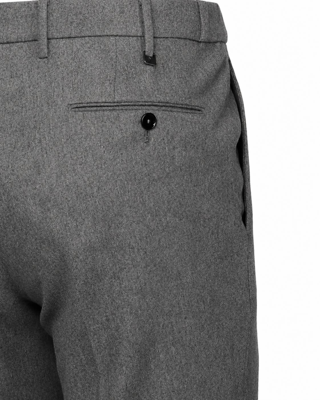 Graue Wollhose mit Kaschmir im Slim Fit