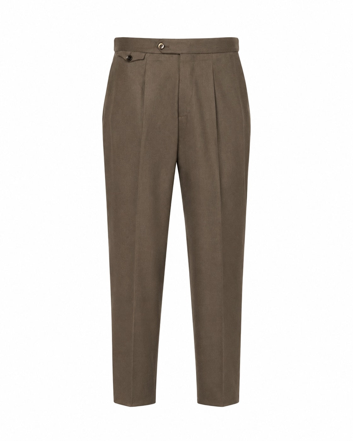 Pleated trousers in virgin wool in REBEL UNION FIT
