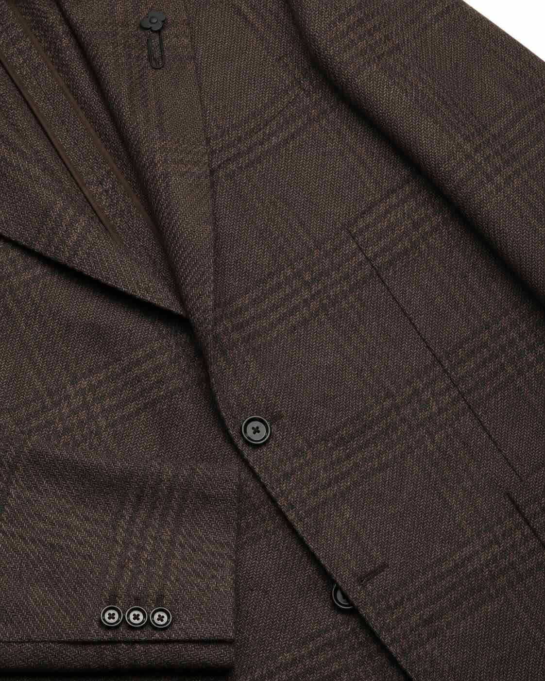 Kariertes Sakko aus Wollmix im Slim Fit