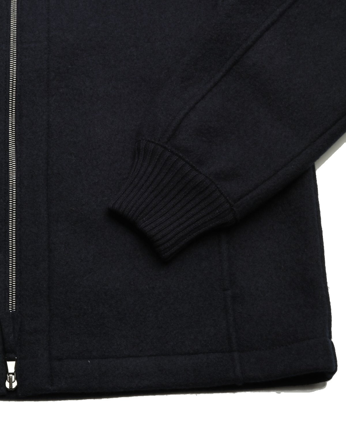Dunkelblaue Kaschmir-Kapuzenjacke im Slim Fit