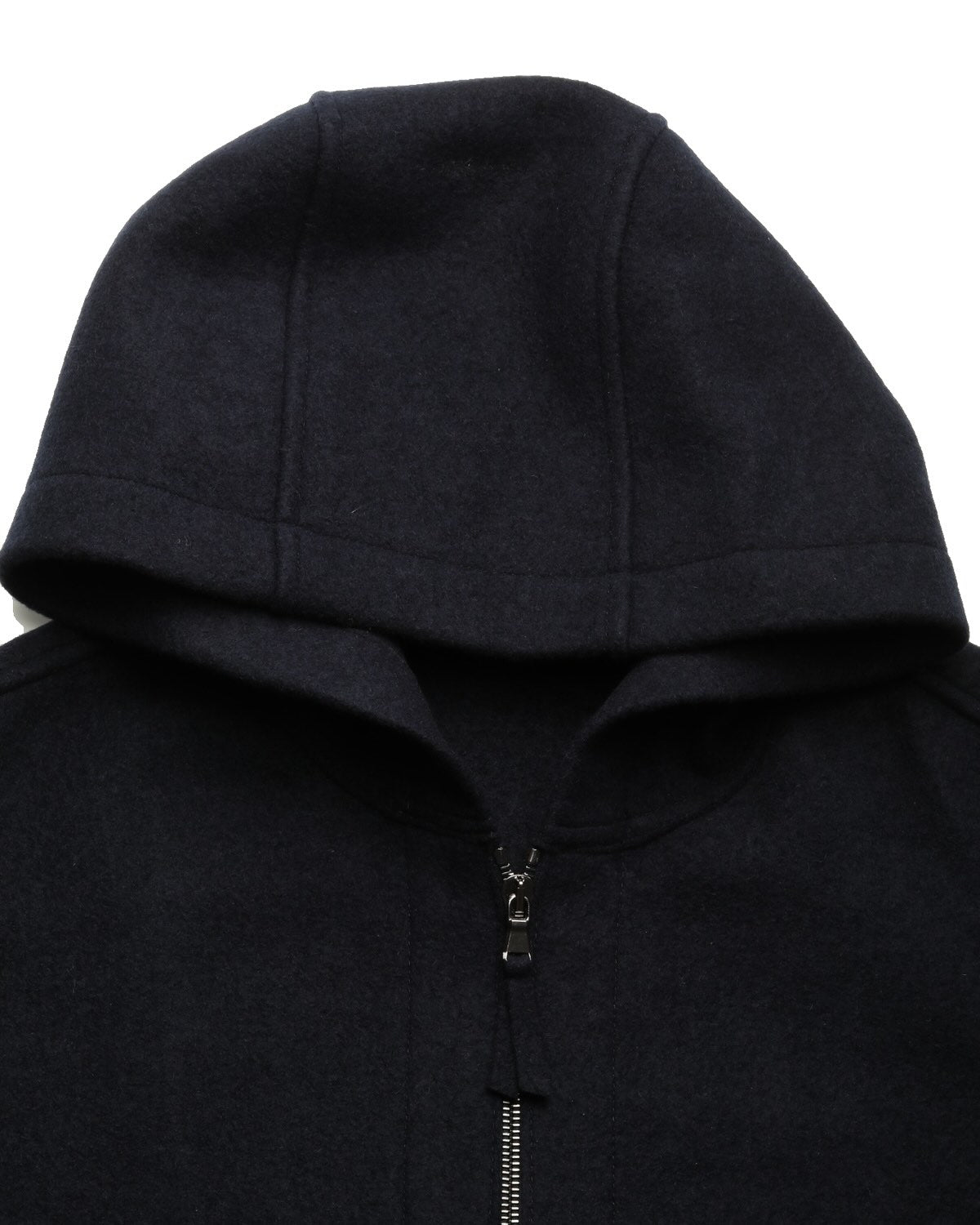 Dunkelblaue Kaschmir-Kapuzenjacke im Slim Fit