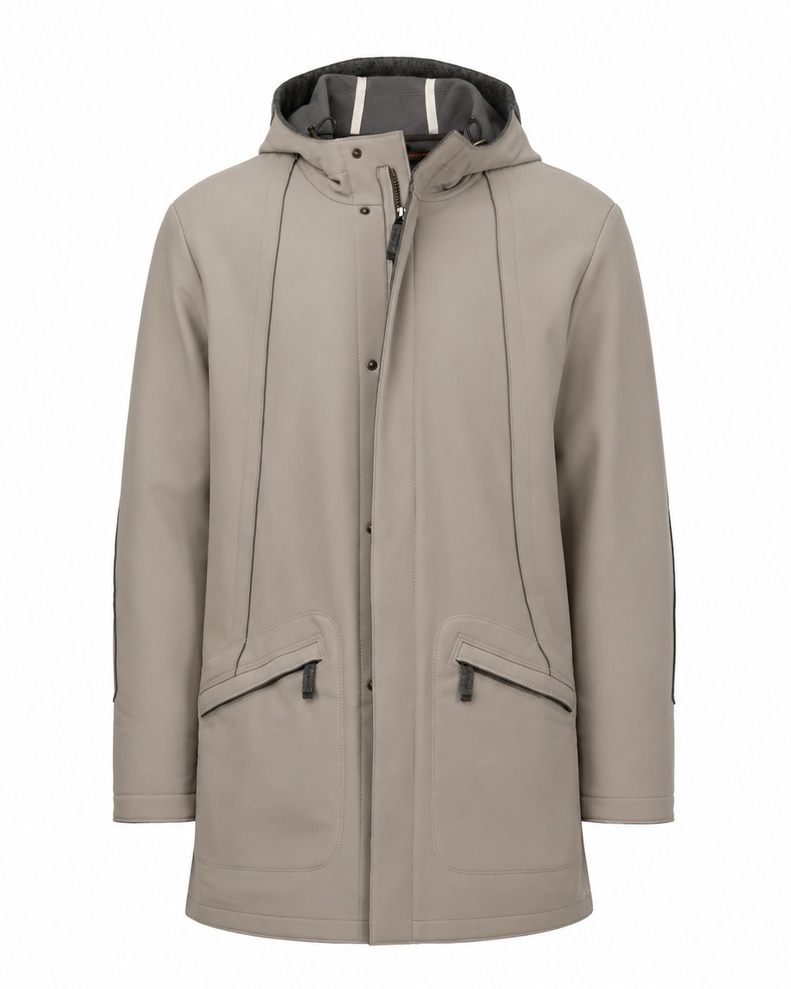 Wetterfester Parka Don in Beige mit Kapuze